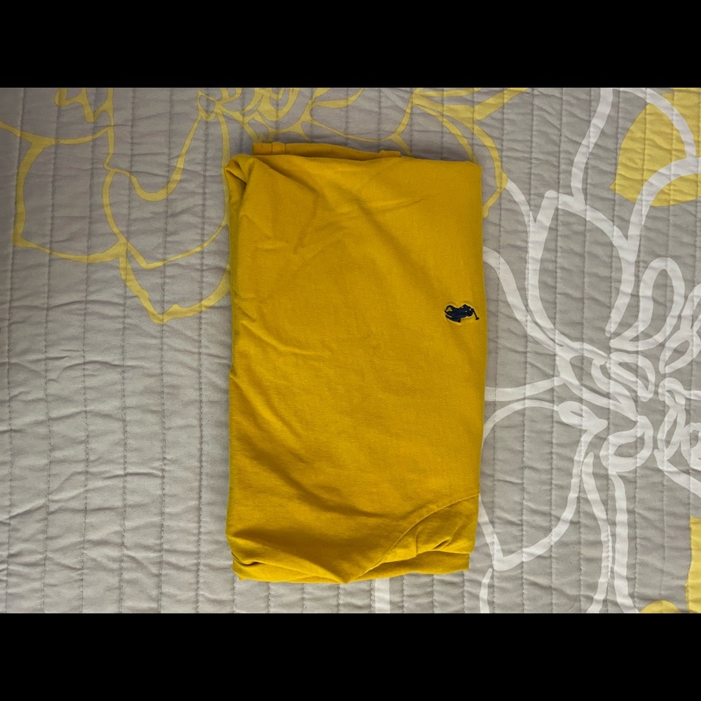 Mens Polo Crew Neck L Yellow